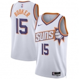 Men's Phoenix Suns #15 Devin Booker White 2026 Association Edition Stitched Basketball Jersey Men's Phoenix Suns #15 Devin Booker White 2026 Association Edition Stitched Basketball Jersey