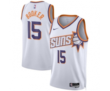 Men's Phoenix Suns #15 Devin Booker White 2026 Association Edition Stitched Basketball Jersey