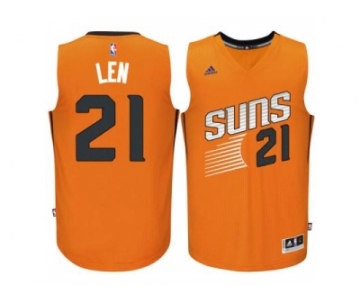 Men's Phoenix Suns #21 Alex Len adidas Orange Swingman Alternate Jersey