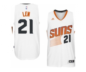 Men's Phoenix Suns #21 Alex Len adidas White Swingman Home Jersey