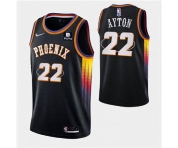 Men's Phoenix Suns #22 Deandre Ayton Black Stitched Basketball Jersey
