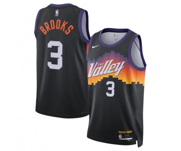 Men's Phoenix Suns #3 Dillon Brooks Black 2025-26 City Edition Stitched Basketball Jersey