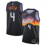 Men's Phoenix Suns #4 Jalen Green Black 2025-26 City Edition Stitched Basketball Jersey
