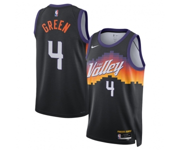 Men's Phoenix Suns #4 Jalen Green Black 2025-26 City Edition Stitched Basketball Jersey