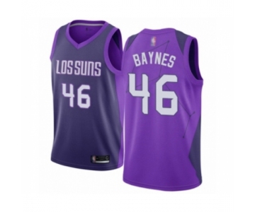 Men's Phoenix Suns #46 Aron Baynes Authentic Purple Basketball Jersey - City Edition