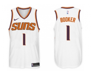 Nike NBA Phoenix Suns #1 Devin Booker Jersey 2017-18 New Season White Jersey