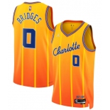 Men's Charlotte Hornets #0 Miles Bridges Gold 2025-26 City Edition Swingman Stitched Jersey Men's Charlotte Hornets #0 Miles Bridges Gold 2025-26 City Edition Swingman Stitched Jersey