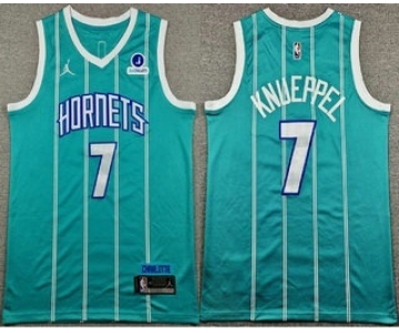 Men's Charlotte Hornets #1 Kon Knueppel Blue Icon Sponsor Swingman Jersey