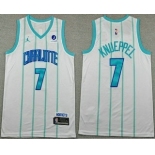 Men's Charlotte Hornets #1 Kon Knueppel White Icon Sponsor Swingman Jersey