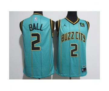Men's Charlotte Hornets #2 Lamelo Ball Jordan Brand Teal Green Swingman Jersey