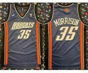 Men's Charlotte Hornets #35 Adam Morrison Navy Stitched Basketball Jersey
