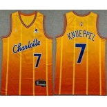 Men's Charlotte Hornets #7 Kon Knueppel Yellow 2025 City Sponsor Swingman Jersey Men's Charlotte Hornets #7 Kon Knueppel Yellow 2025 City Sponsor Swingman Jersey