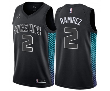Men's Nike Jordan Charlotte Hornets #2 Marvin Williams Swingman Black NBA Jersey - City Edition