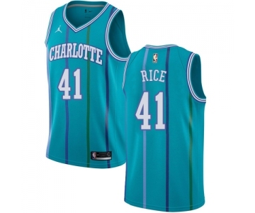 Men's Nike Jordan Charlotte Hornets #41 Glen Rice Swingman Aqua Hardwood Classics NBA Jersey