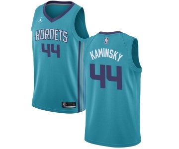 Men's Nike Jordan Charlotte Hornets #44 Frank Kaminsky Swingman Teal NBA Jersey - Icon Edition