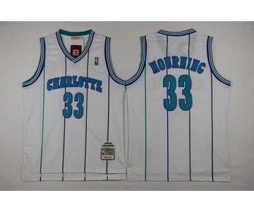 nba new orleans hornets #33 mourning white[stripe][2016 new]