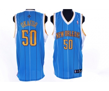 nba new orleans hornets #50 okafor blue(stripe)