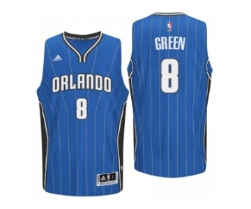 Men Orlando Magic #8 Jeff Green Road Blue New Swingman Jersey