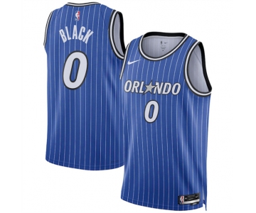 Men's Orlando Magic #0 Anthony Black Blue 2025 Icon Edition Stitched Basketball Jersey
