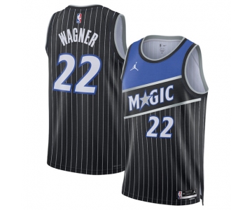 Men's Orlando Magic #22 Franz Wagner Black 2025 Statement Edition Stitched Basketball Jersey