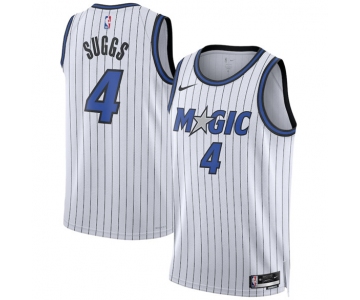 Men's Orlando Magic #4 Jalen Suggs White 2025 Association Edition Stitched Basketball Jersey