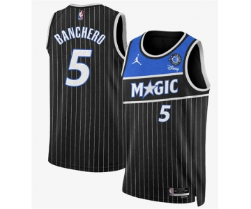 Men's Orlando Magic #5 Paolo Banchero Black 2025 New Generation of Magic Stitched Basketball Jersey