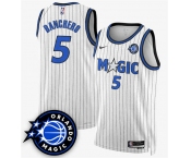 Men's Orlando Magic #5 Paolo Banchero White 2025 New Generation of Magic Stitched Basketball Jersey
