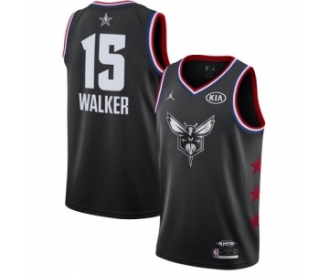 Women's Jordan Charlotte Hornets #15 Kemba Walker Swingman Black 2019 All-Star Game Basketball Jersey