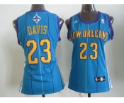 women nba new orleans hornets #23 anthony davis blue(stripe)