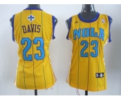 women nba new orleans hornets #23 anthony davis yellow(stripe)