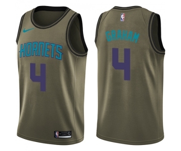 Youth Nike Charlotte Hornets #4 Devonte Graham Swingman Green Salute to Service NBA Jersey