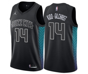 Youth Nike Jordan Charlotte Hornets #14 Michael Kidd-Gilchrist Swingman Black NBA Jersey - City Edition