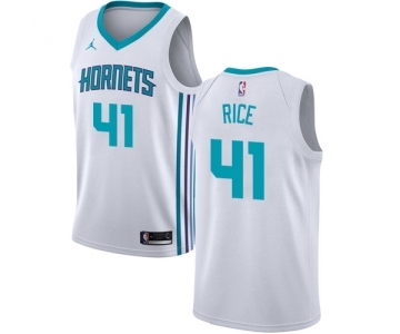 Youth Nike Jordan Charlotte Hornets #41 Glen Rice Swingman White NBA Jersey - Association Edition