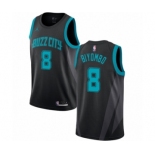 Youth Nike Jordan Charlotte Hornets #8 Bismack Biyombo Swingman Black NBA Jersey - 2018-19 City Edition