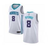 Youth Nike Jordan Charlotte Hornets #8 Bismack Biyombo Swingman White NBA Jersey - Association Edition