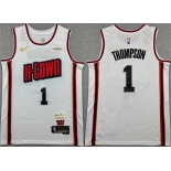 Men's Houston Rockets #1 Amen Thompson White 2024-25 City Edition Stitched Jersey Men's Houston Rockets #1 Amen Thompson White 2024-25 City Edition Stitched Jersey