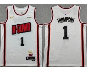 Men's Houston Rockets #1 Amen Thompson White 2024-25 City Edition Stitched Jersey