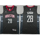 Men's Houston Rockets #28 Alperen Sengun Black Statement Edition Stitched Jersey