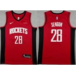 Men's Houston Rockets #28 Alperen Sengun Red Icon Edition Stitched Jersey