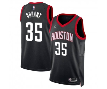 Men's Houston Rockets #35 Kevin Durant BLack Icon Edition Stitched Jersey