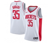 Men's Houston Rockets #35 Kevin Durant White Association Edition Stitched Jersey