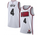 Men's Houston Rockets #4 Jalen Green White 2024-25 City Edition Stitched Jersey