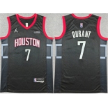 Men's Houston Rockets #7 Kevin Durant Black Statement Edition Stitched Jersey