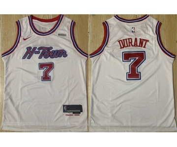 Men's Houston Rockets #7 Kevin Durant White 2024-25 Stitched Jersey