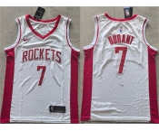 Men's Houston Rockets #7 Kevin Durant White 2025 Association Edition Stitched Jersey