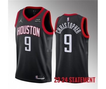 Men's Houston Rockets #9 Josh Christopher Black 2023 Statement Edition Stitched Basketball Jersey