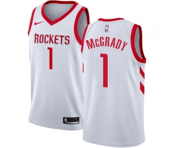 Men's Nike Houston Rockets #1 Tracy McGrady Swingman White Home NBA Jersey - Association Edition