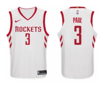 Nike NBA Houston Rockets #3 Chris Paul Jersey 2017-18 New Season White Jersey