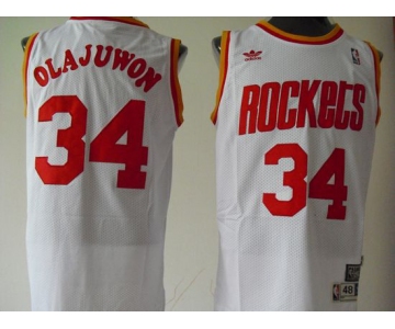 nba houston rockets #34 olajuwon white[swingman]