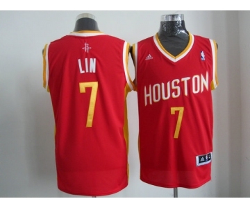 nba houston rockets #7 lin red[swingman revolution 30-2]